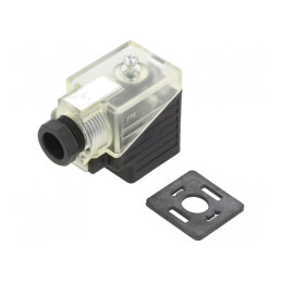 Conector: cu valvă | mufă | format A | 18mm | mamă | PIN: 3 | în unghi 90° | 7000-29141-0000000