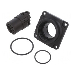 Conector circular 400V 5 pini 20A IP65 soclu mamă | Electronic-mag.ro | Componente Electronice