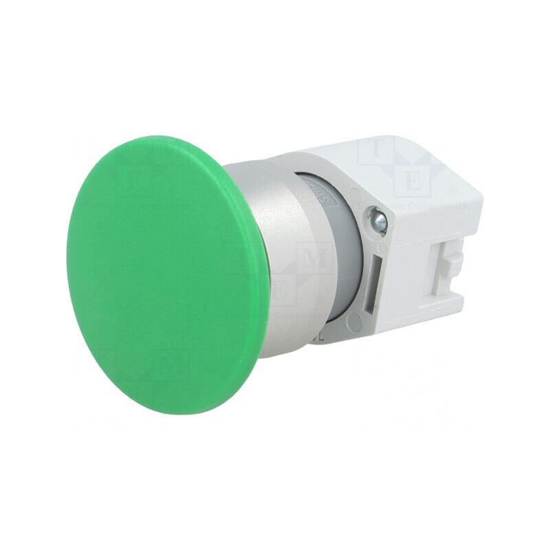 Comutator acționat prin apăsare 22mm verde | Electronic-mag.ro | Componente Electronice