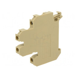 Conector de Șine TS35 4mm² 4 Borne Bej 6mm | Electronic-mag.ro | Componente Electronice