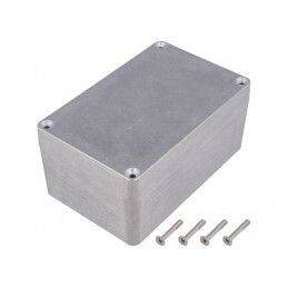 Carcasă universală aluminiu IP66 80mm x 125mm x 58mm | Electronic-mag.ro | Componente Electronice