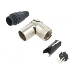 Mufă XLR Tată 7 Pin Unghi 90° Rotativ | Electronic-mag.ro | Componente Electronice