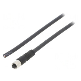Conector M5 mamă 4 pini aurit IP67 60V | Electronic-mag.ro | Componente Electronice