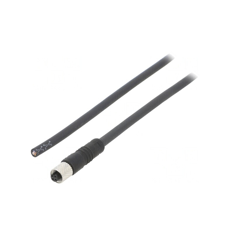 Conector M5 mamă 4 pini aurit IP67 60V | Electronic-mag.ro | Componente Electronice