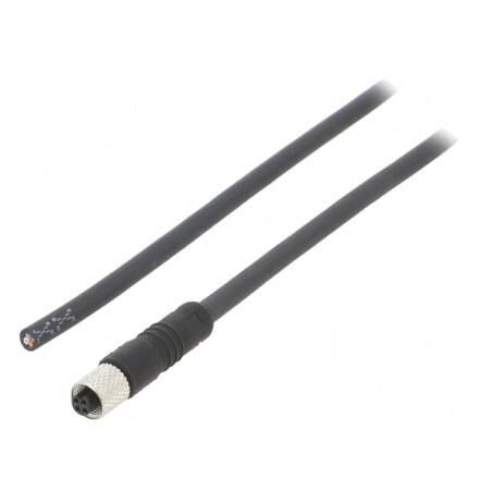 Conector M5 mamă 4 pini aurit IP67 60V | Electronic-mag.ro | Componente Electronice