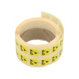 Etichetă Autoadezivă ESD Galbenă 12,5x12,5mm 1000buc | Electronic-mag.ro | Componente Electronice