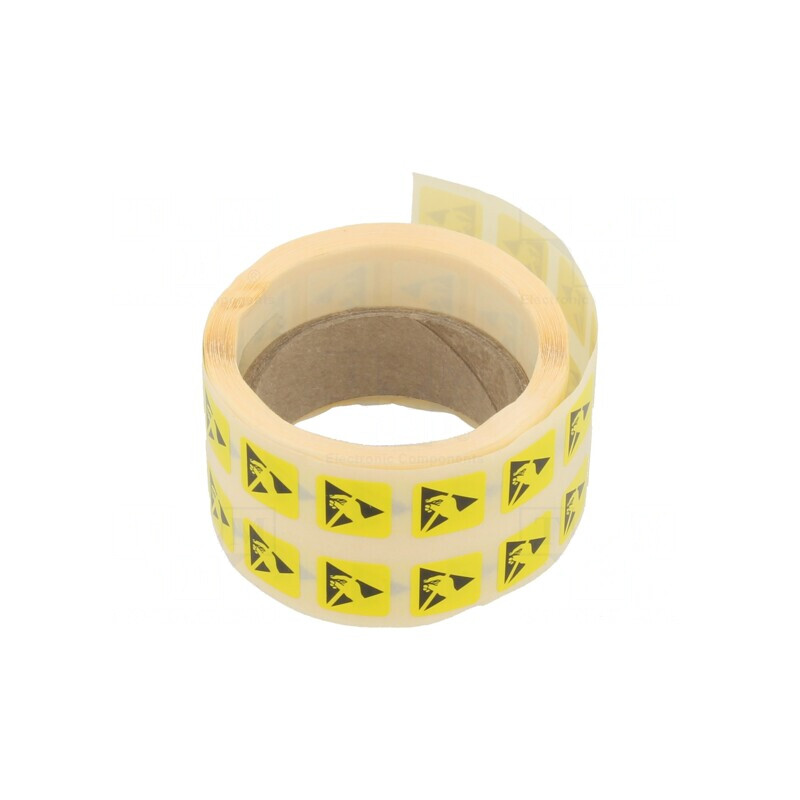 Etichetă Autoadezivă ESD Galbenă 12,5x12,5mm 1000buc | Electronic-mag.ro | Componente Electronice