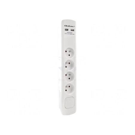 Prelungitor cu protecție la supratensiune, 4 prize, 16A | Electronic-mag.ro | Componente Electronice