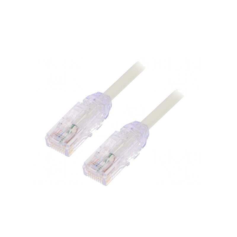 Patch Cord Cat6a UTP Alb 2m 28AWG | Electronic-mag.ro | Componente Electronice
