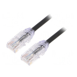 Patch Cord TX6A-28 U/UTP Cat 6a Negru 2m | Electronic-mag.ro | Componente Electronice