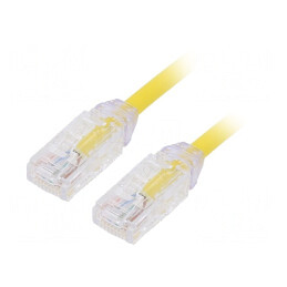 Patch Cord UTP Cat6a Galben 2m 28AWG | Electronic-mag.ro | Componente Electronice
