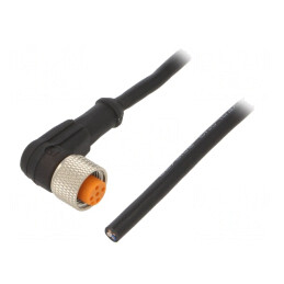 Cablu de conectare | M12 | PIN: 4 | în unghi | 5m | mufă | 4A | -25÷80°C | 1206 04 L2 002 5M