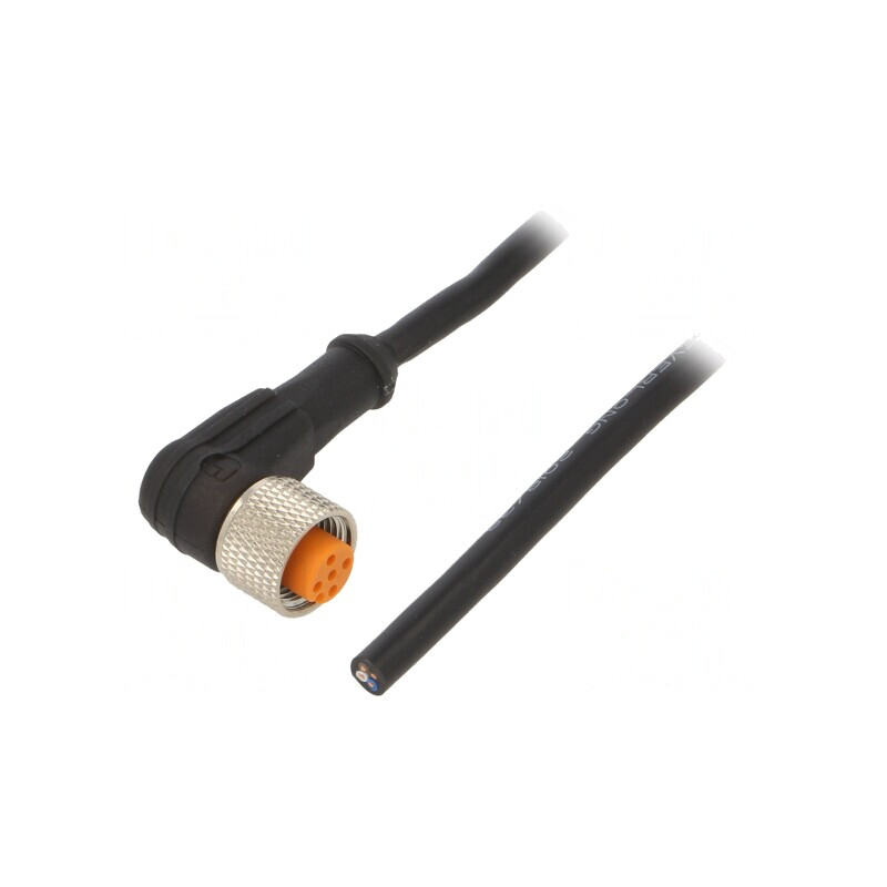 Cablu M12 PIN 4 unghi 5m 4A -25÷80°C