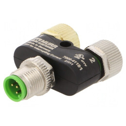 Adaptor în T M12 Tată-Mamă CANopen | Electronic-mag.ro | Componente Electronice