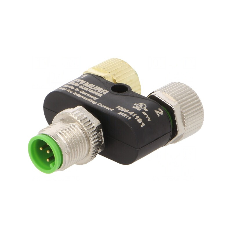 Adaptor în T M12 Tată-Mamă CANopen | Electronic-mag.ro | Componente Electronice