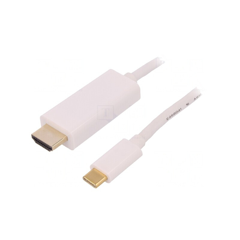 Adaptor USB 3.1 HDMI USB C 1m Alb | Electronic-mag.ro | Componente Electronice
