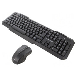 Kit Tastatură și Mouse Wireless USB Negru - Layout US | Electronic-mag.ro | Componente Electronice