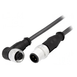 Cablu senzori automatizări M12-M12 0.5m | Electronic-mag.ro | Componente Electronice