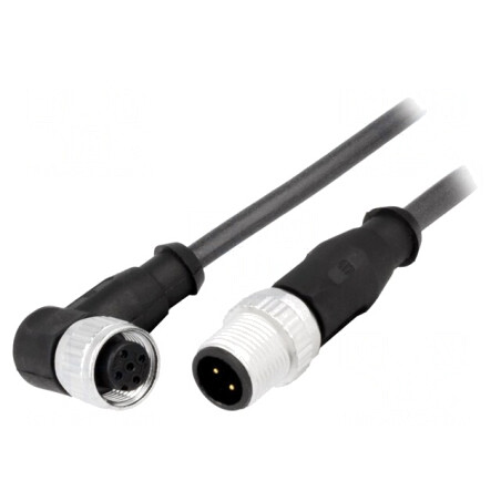 Cablu senzori automatizări M12-M12 0.5m | Electronic-mag.ro | Componente Electronice
