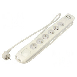 Prelungitor cu Protecție la Supratensiune, 6 Prize 16A | Electronic-mag.ro | Componente Electronice