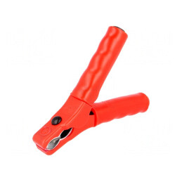 Bornă crocodil roșie 36A 70VDC 25mm | Electronic-mag.ro | Componente Electronice
