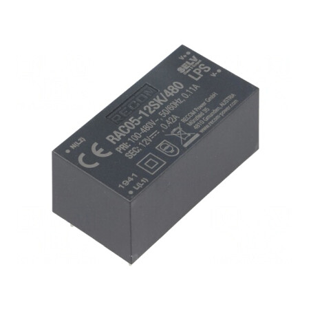 Convertor AC/DC 5W 12VDC | Electronic-mag.ro | Componente Electronice