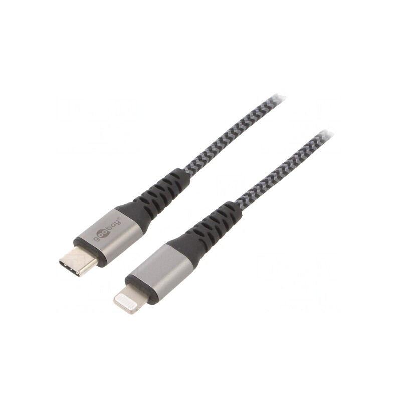 Cablu USB 2.0 Lightning la USB-C 2m Negru 87W | Electronic-mag.ro | Componente Electronice