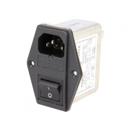 Conector Alimentare AC 4A 250VAC IEC 60320 FYQ04A1 | Electronic-mag.ro | Componente Electronice