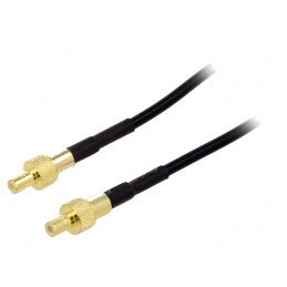 Cablu SMB 50Ω 0,5m Ecranat Negru