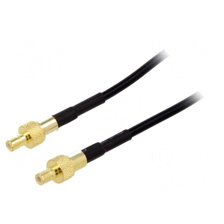 Cablu SMB 50Ω 0,5m Ecranat Negru | Electronic-mag.ro | Componente Electronice