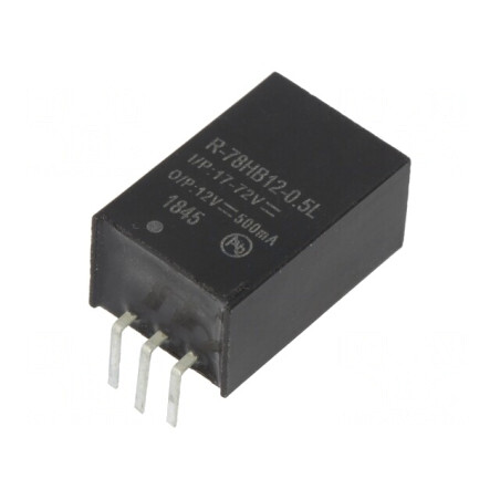 Convertor DC/DC 6W 17-72V la 12V 0.5A SIP3 | Electronic-mag.ro | Componente Electronice