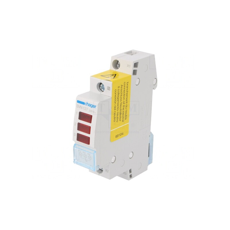 Indicator de Tensiune 230VAC pentru Șină DIN IP20 | Electronic-mag.ro | Componente Electronice