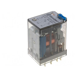Releu electromagnetic DPDT 220VDC 20A | Electronic-mag.ro | Componente Electronice