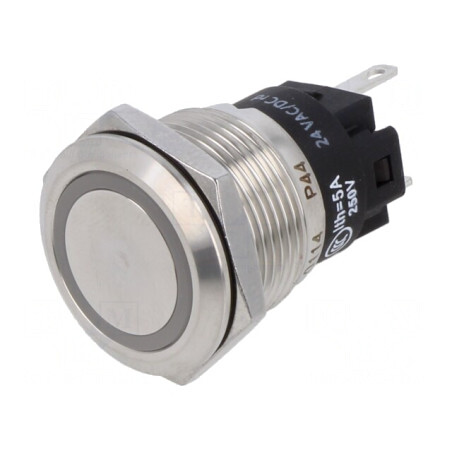 Lampă LED Control Roșie 24V 24VAC Ø19mm | Electronic-mag.ro | Componente Electronice