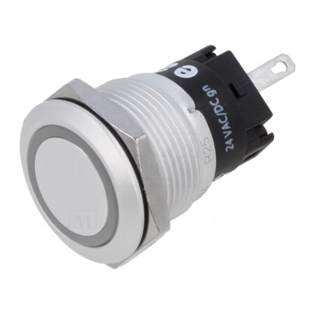 Lampă LED verde plată 24V Ø19mm | Electronic-mag.ro | Componente Electronice