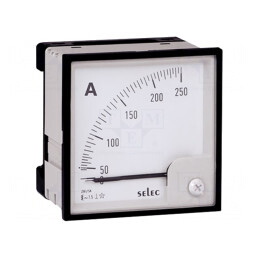 Ampermetru pe panou 50-60Hz 90° Clasa 1.5 | Electronic-mag.ro | Componente Electronice