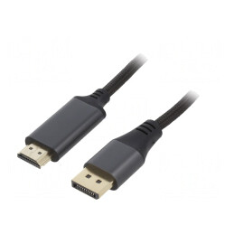 Cablu DisplayPort 1.2 la HDMI 4K textil 6ft | Electronic-mag.ro | Componente Electronice