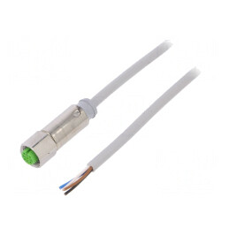 Cablu de conectare M12 4 pini drept 3m 32VAC | Electronic-mag.ro | Componente Electronice