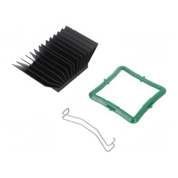 Radiator Extrudat cu Aripioare BGA Negru 40mm x 40mm | Electronic-mag.ro | Componente Electronice