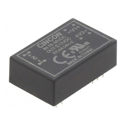 Convertor DC/DC 5/6W 18-36V la 12V/-12V | Electronic-mag.ro | Componente Electronice