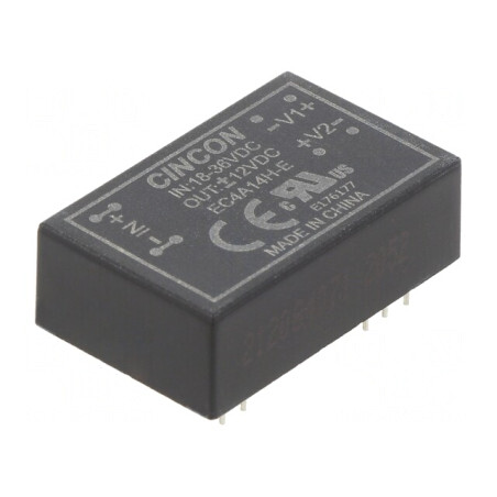 Convertor DC/DC 5/6W 18-36V la 12V/-12V | Electronic-mag.ro | Componente Electronice