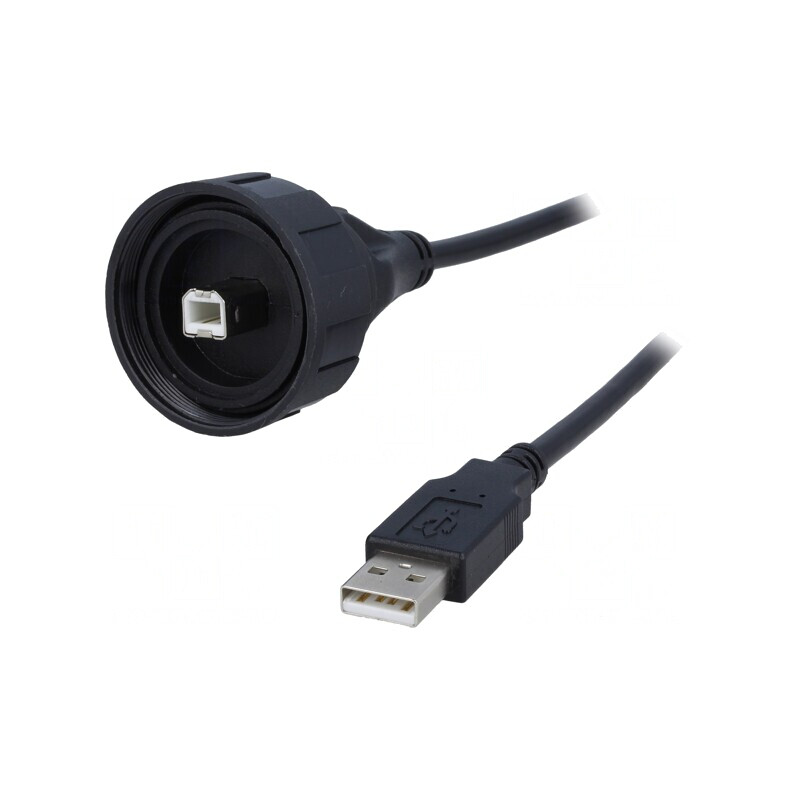 Cablu-adaptor USB A la USB B etanș 2M | Electronic-mag.ro | Componente Electronice