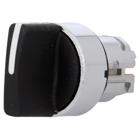 Comutator Rotativ 22mm 2 Posiții Negru | Electronic-mag.ro | Componente Electronice