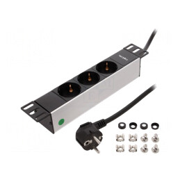 Prelungitor 3 prize negru 230V 16A | Electronic-mag.ro | Componente Electronice