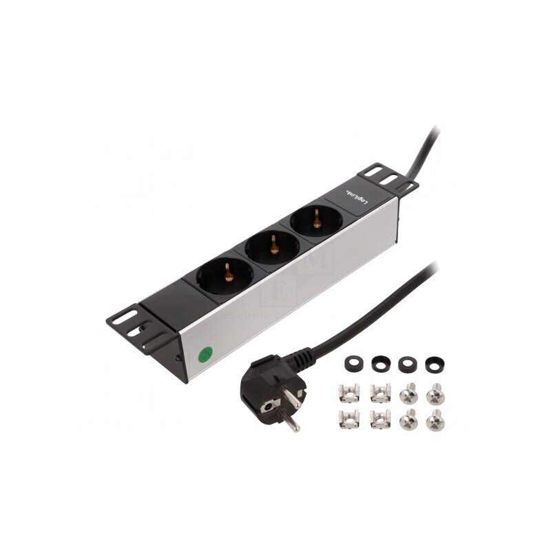 Prelungitor 3 prize negru 230V 16A | Electronic-mag.ro | Componente Electronice