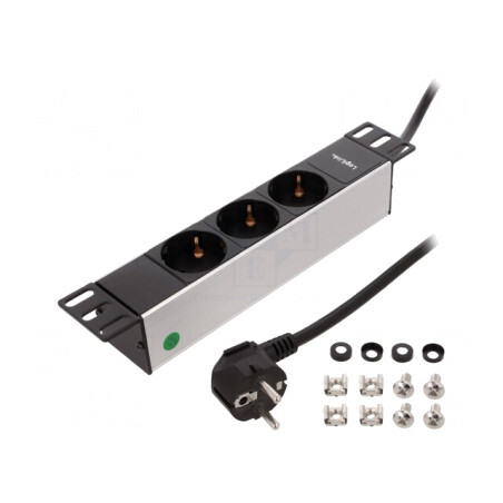 Prelungitor 3 prize negru 230V 16A | Electronic-mag.ro | Componente Electronice