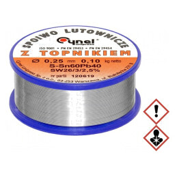 Sârmă de Lipit cu Plumb 0,25mm 0,1kg 190°C | Electronic-mag.ro | Componente Electronice