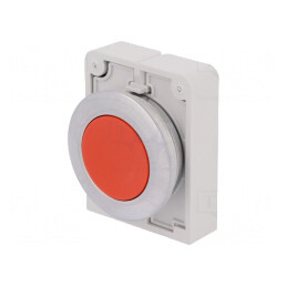 Comutator apăsare 30mm roșu M30C-FD-R | Electronic-mag.ro | Componente Electronice
