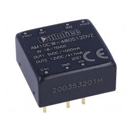 Convertor DC/DC 10W 18-75V la 5V și 12V 1x1 | Electronic-mag.ro | Componente Electronice