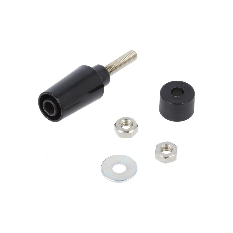 Soclu banană 4mm 32A neagră pe panou 45mm alamă | Electronic-mag.ro | Componente Electronice Soclu banană 4mm 32A neagră pe panou 45mm alamă | Electronic-mag.ro | Componente Electronice